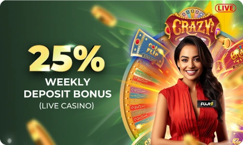 25% weekly deposit bonus